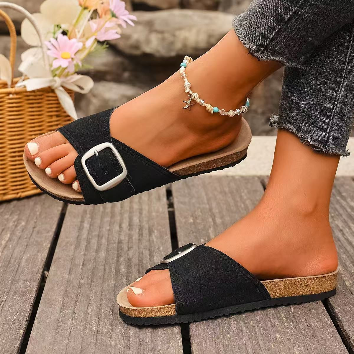Summer New European And American Fashion Belt Buckle Open Toe Sandals Women Limorista