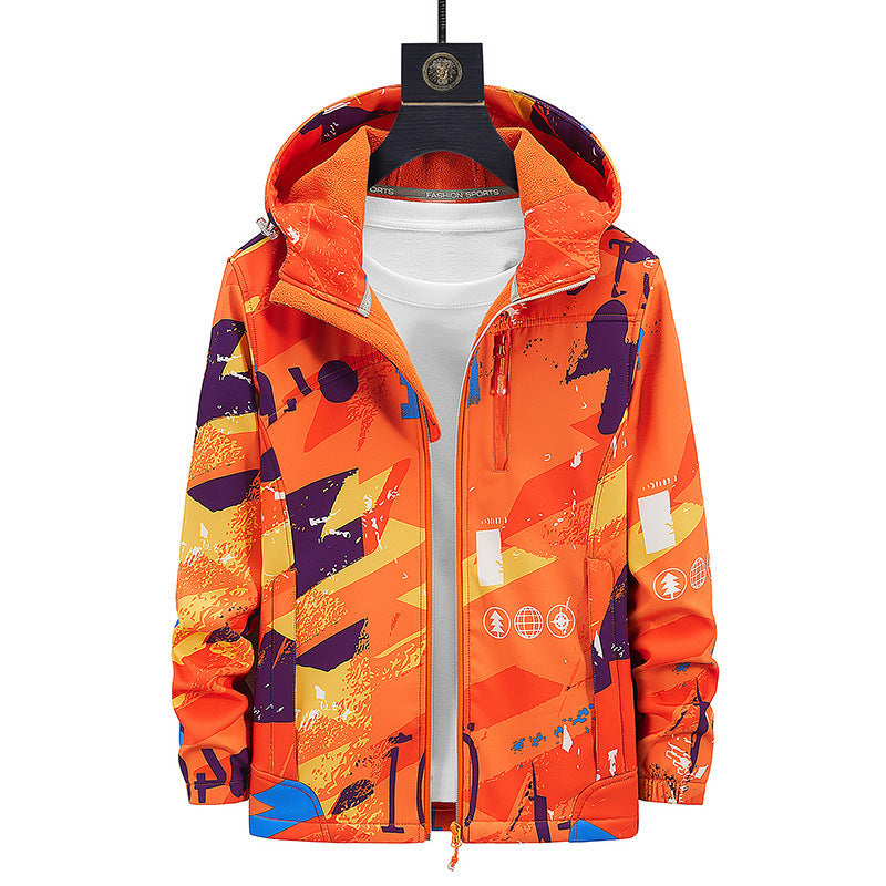 Autumn Couple Outdoor Casual Hooded Jacket Color Matching Limorista