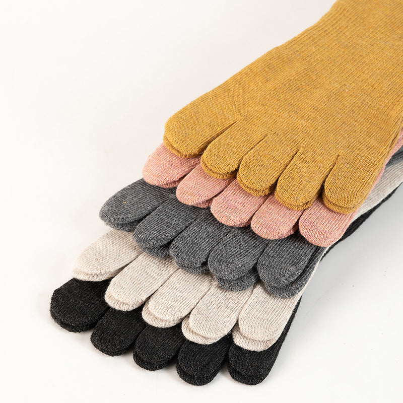 Sweat Absorbing Japanese Solid Five Toe Socks Limorista