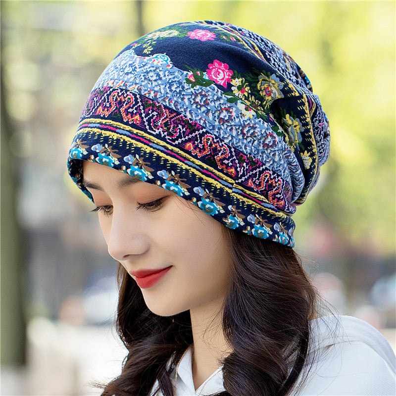 Head Ethnic Wind Series Korean Cashew Flower Bun Head Hat Limorista