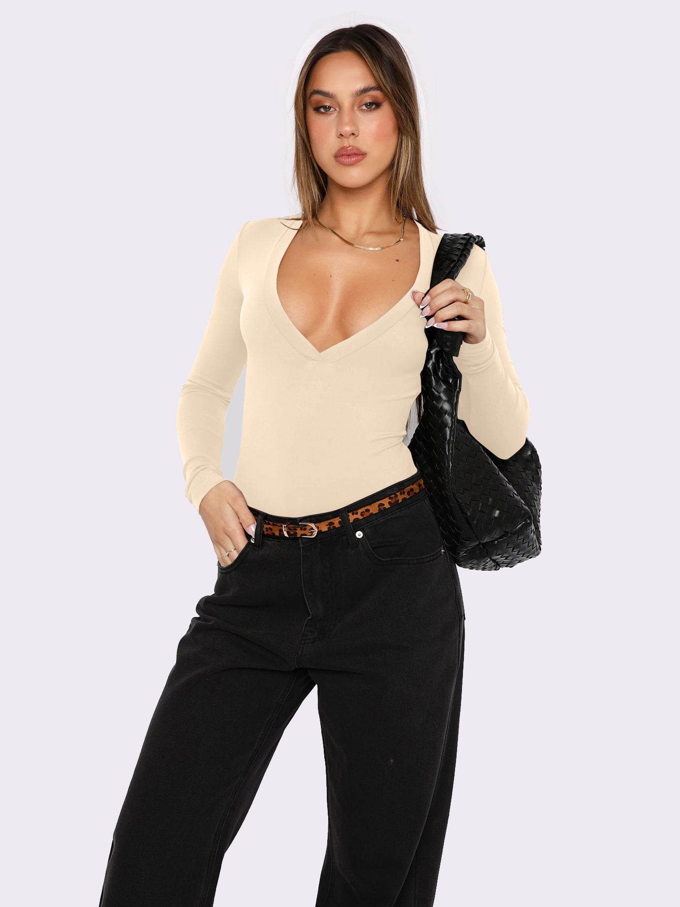 Fashionable All-match Short Long Sleeve Women Limorista
