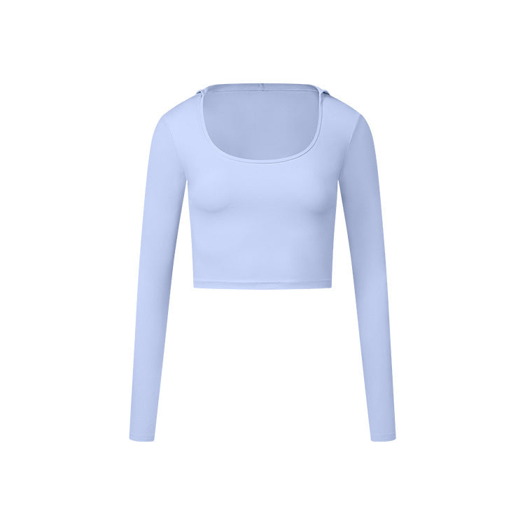 Autumn New Long Sleeve Nude Feel Fabric Sports Top Limorista