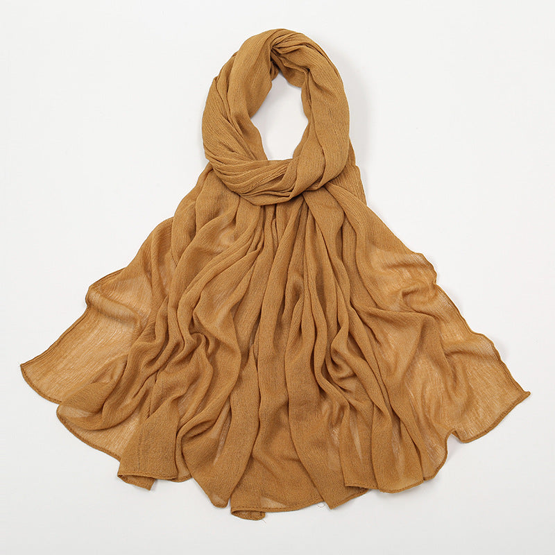 Curling Rayon Wrinkle Scarf Women&
