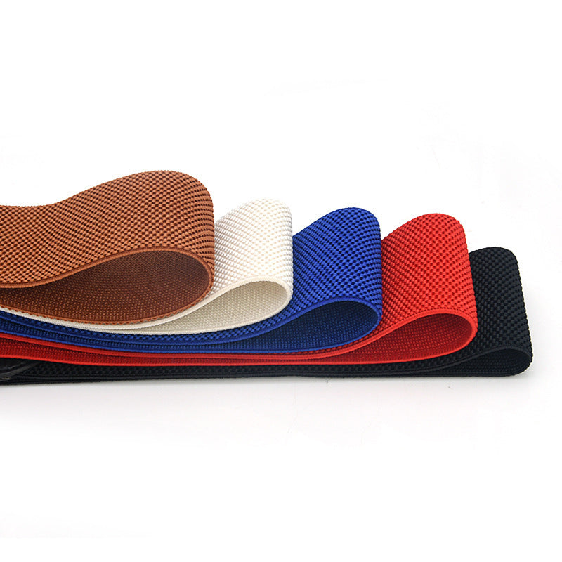 Fastener Decoration Wide Belt Women&