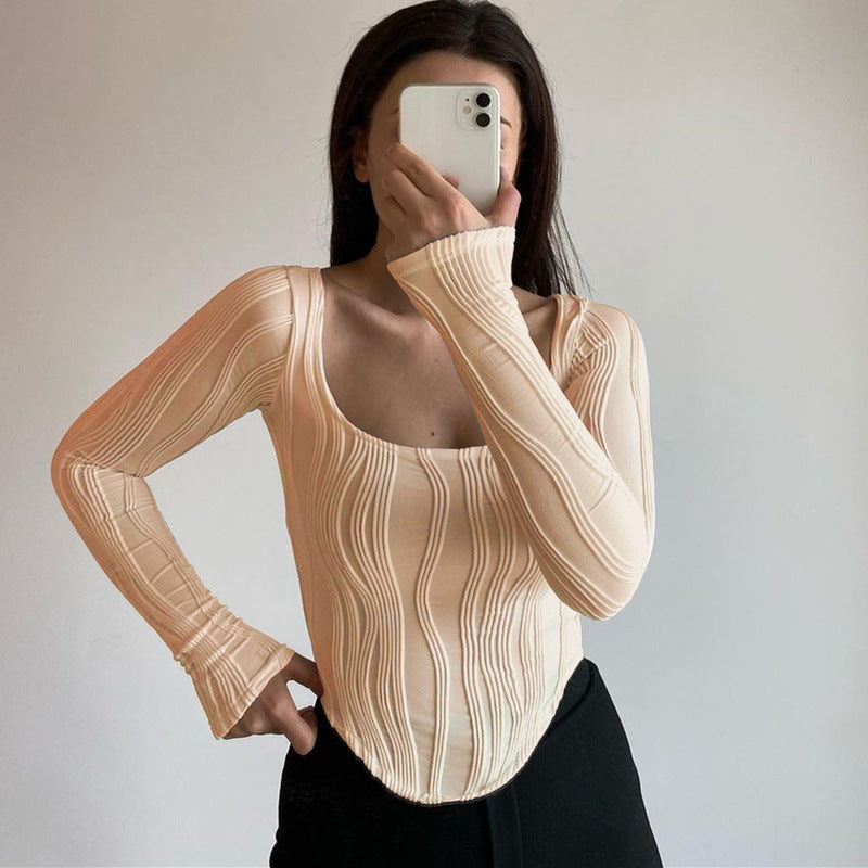 New French Design Pleated Top Limorista