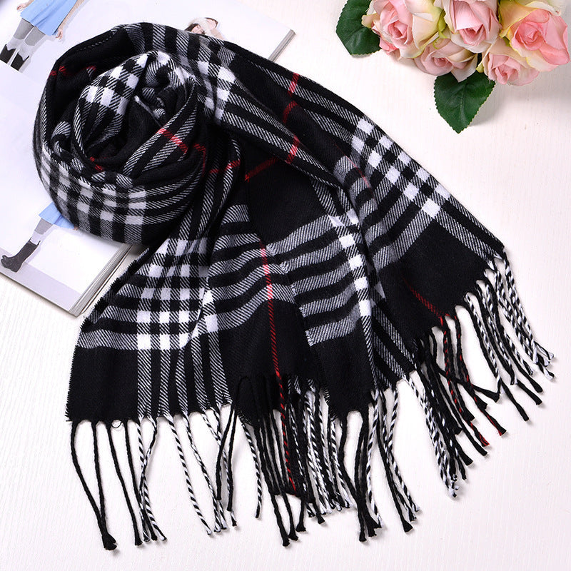 Autumn And Winter British Style Plaid Scarf Winter Limorista