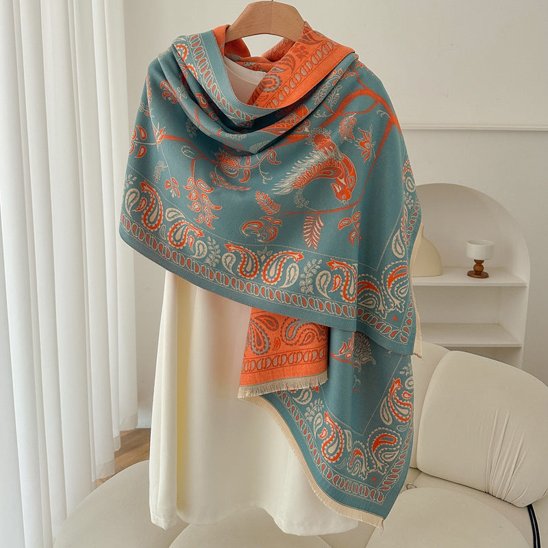 Retro High Sense Artificial Cashmere Scarf Limorista