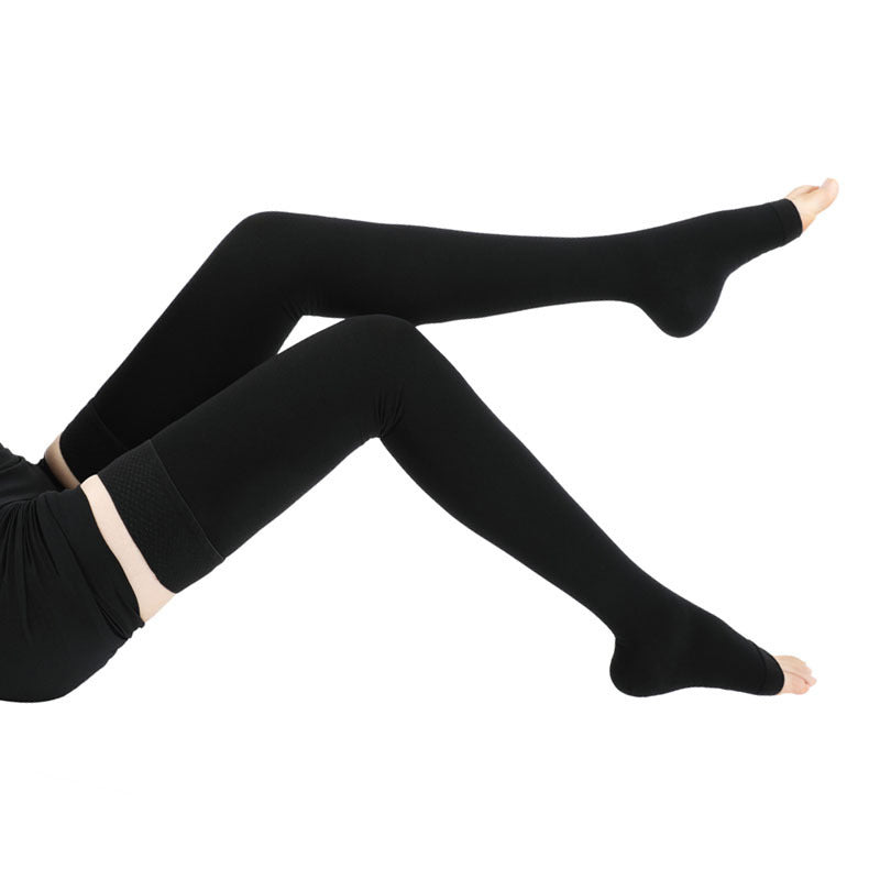 Medical Grade 2 Compression Stockings Open Toe Health Care Skinny Leg Limorista