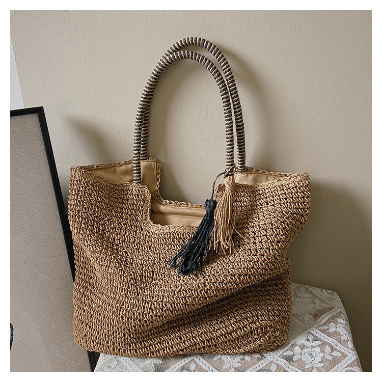 Winter Fashion Straw Casual Tote Bag Limorista