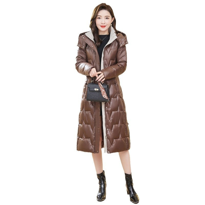 Down Cotton-padded Coat For Women Long Below The Knee Limorista