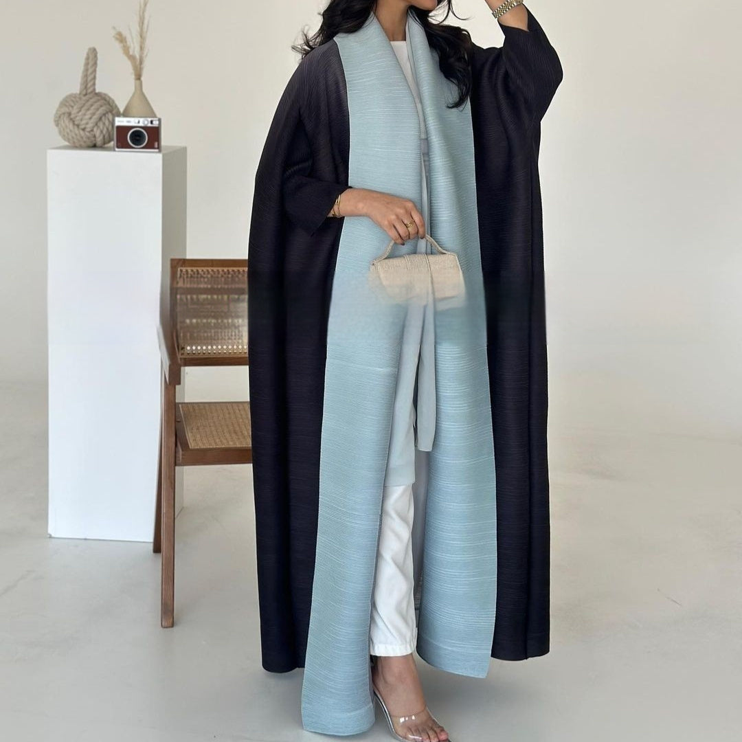 Pleated Trench Djellaba Hot-selling Printed Shawl Cardigan Ethnic Style Cloak Coat Limorista