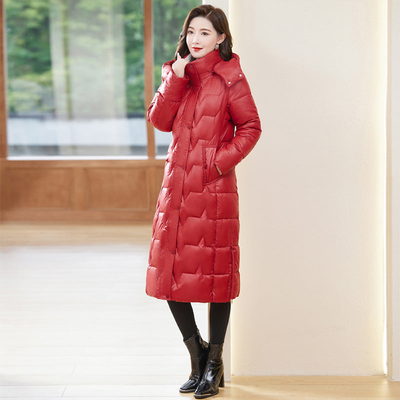 Down Cotton-padded Coat For Women Long Below The Knee Limorista