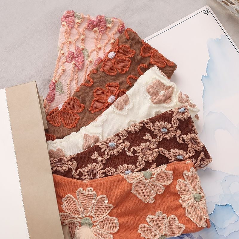 Renaissance Ethnic Floral Thigh High Socks Children Limorista