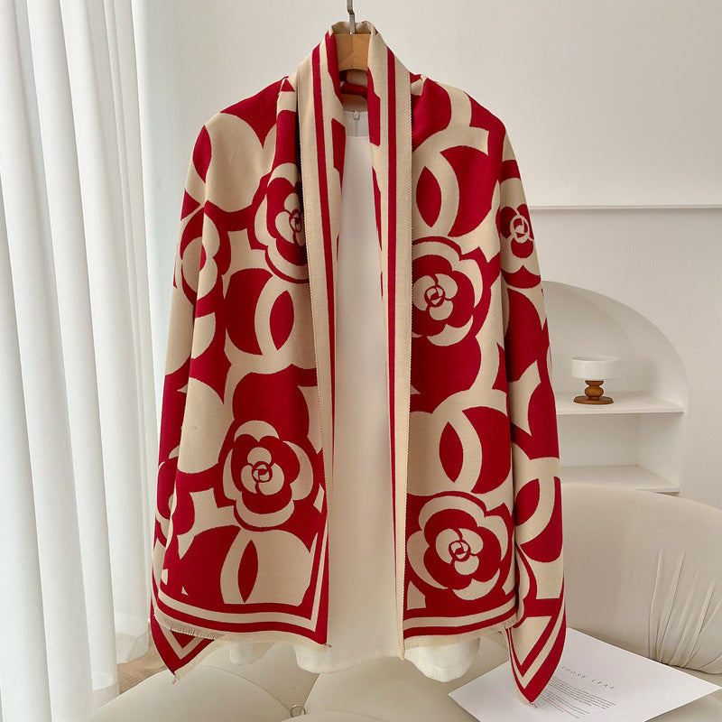 Retro High Sense Artificial Cashmere Scarf Limorista