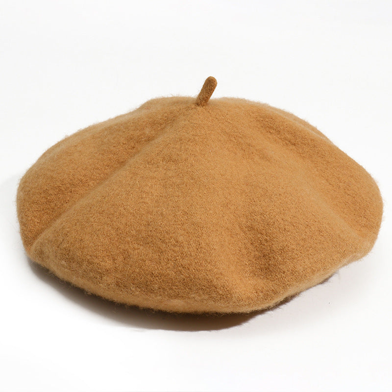Artistic Wool Candy Color Painter Cap Fashionable Warm Hat Limorista