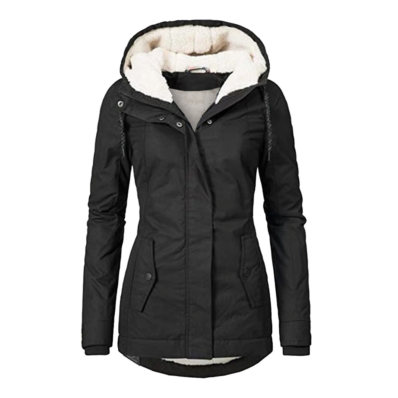 Autumn Winter Berber Fleece Casual Hooded Coat Limorista