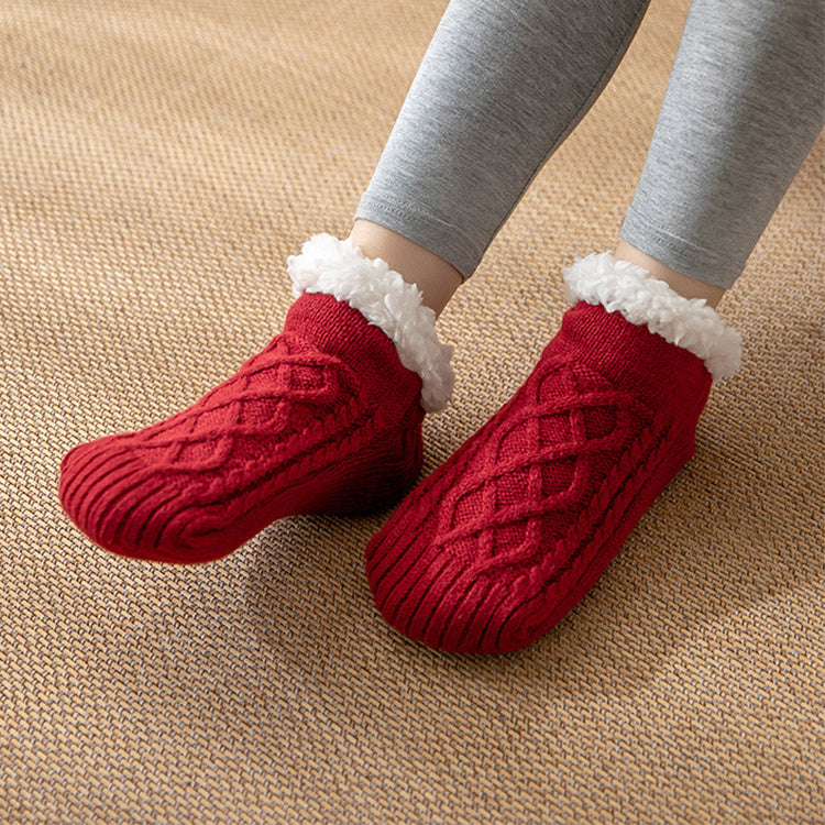 Winter Knitted Plush Floor Socks Home Warm Non-slip Carpet Socks Women Limorista
