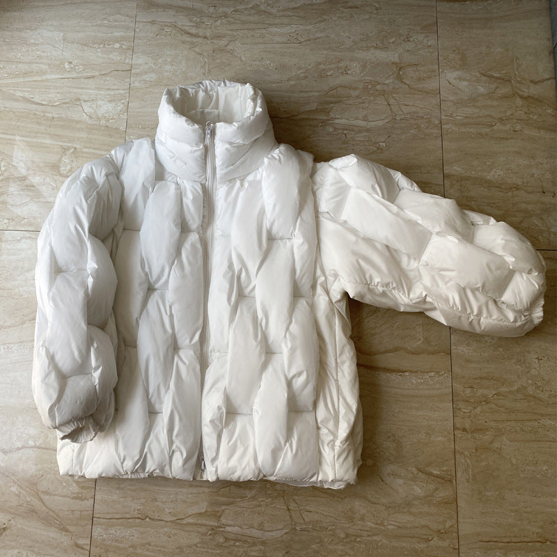 Plus Size Woven Twisted Down Cotton-padded Jacket Limorista