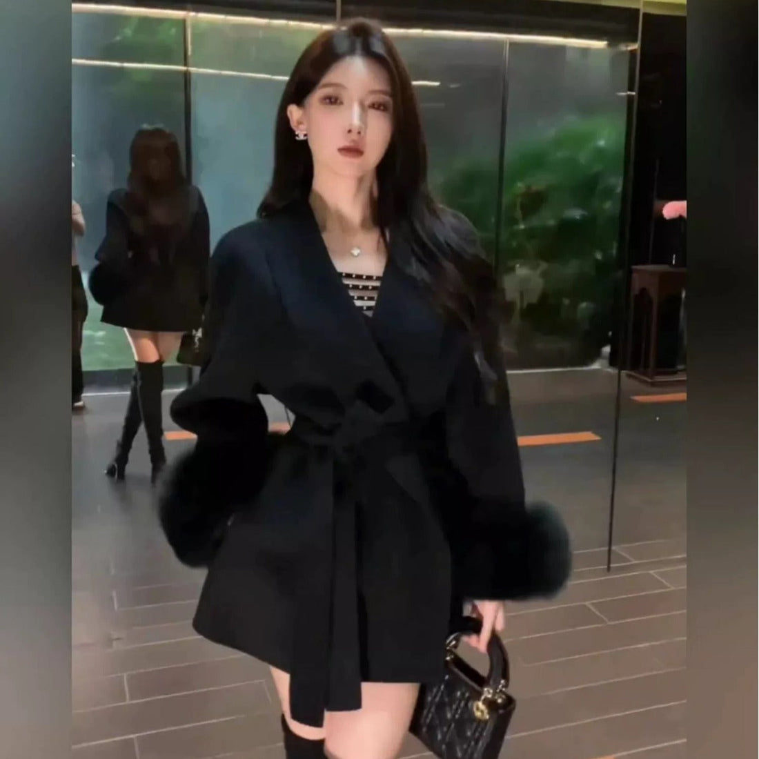 Cuff Detachable Fox Fur Elegant Double-sided Cashmere Coat Limorista