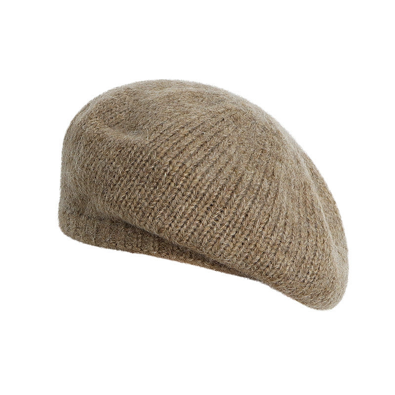 Soft Glutinous Mohair Knitted Plush Knitted Hat Limorista