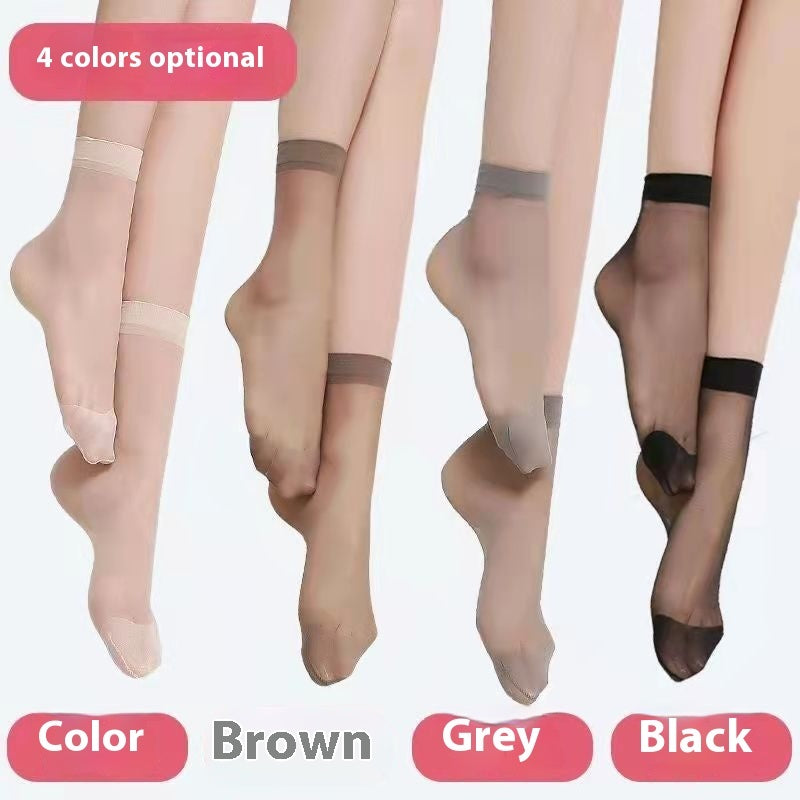 Thin Spring And Summer Anti-hook Crystal Socks Ultra-thin Wear-resistant Durable Meat Limorista