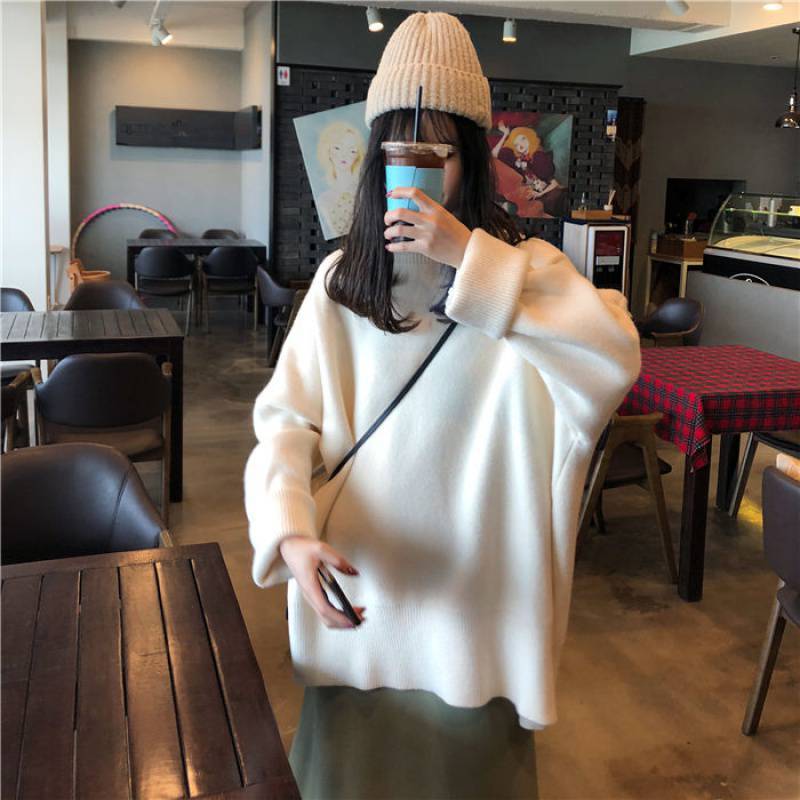 Limorista - Loose Slit Bottoming Sweater Lazy Style