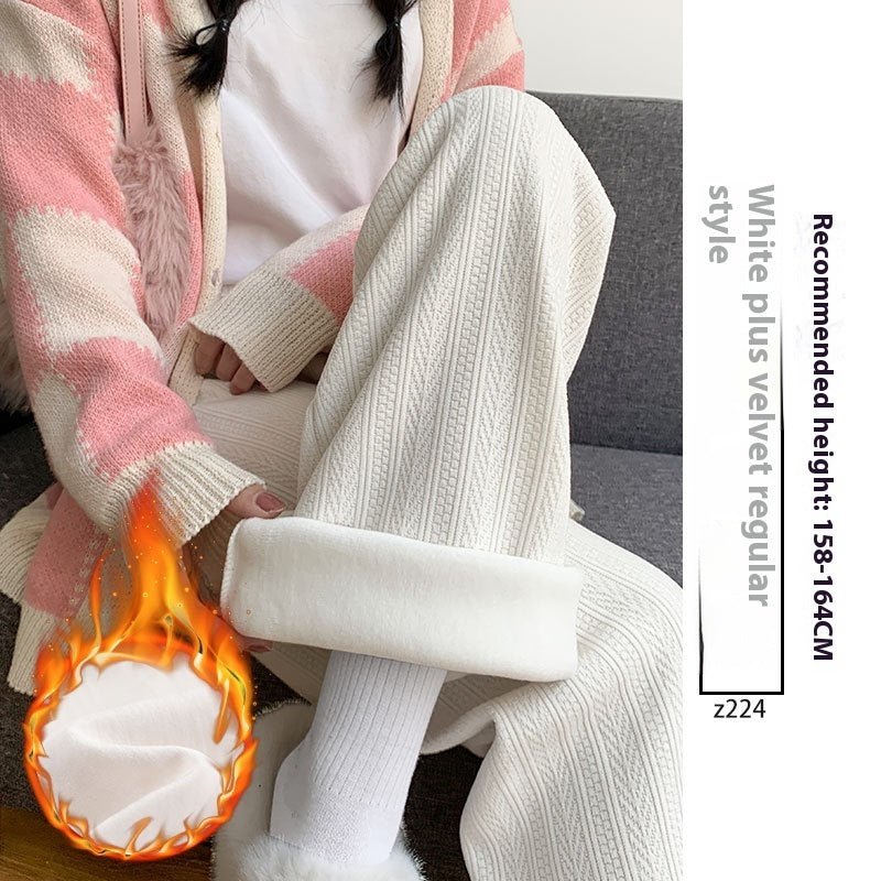 Velvet Thick Cotton Pants Outdoor Casual Wheat Narrow Version Limorista
