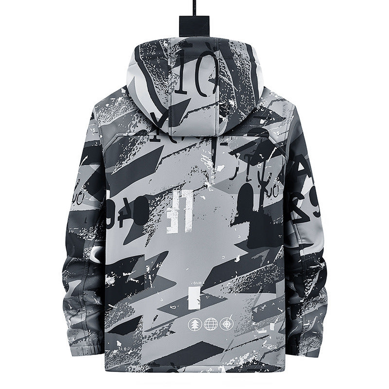 Autumn Couple Outdoor Casual Hooded Jacket Color Matching Limorista