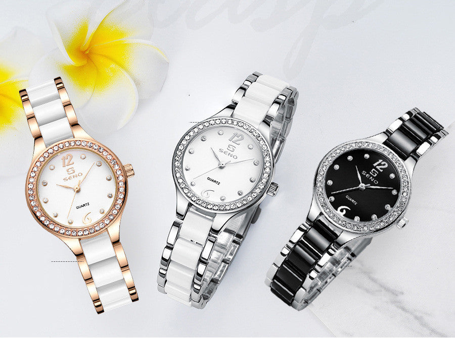 Ceramic Ladies Waterproof Bracelet Watch Limorista