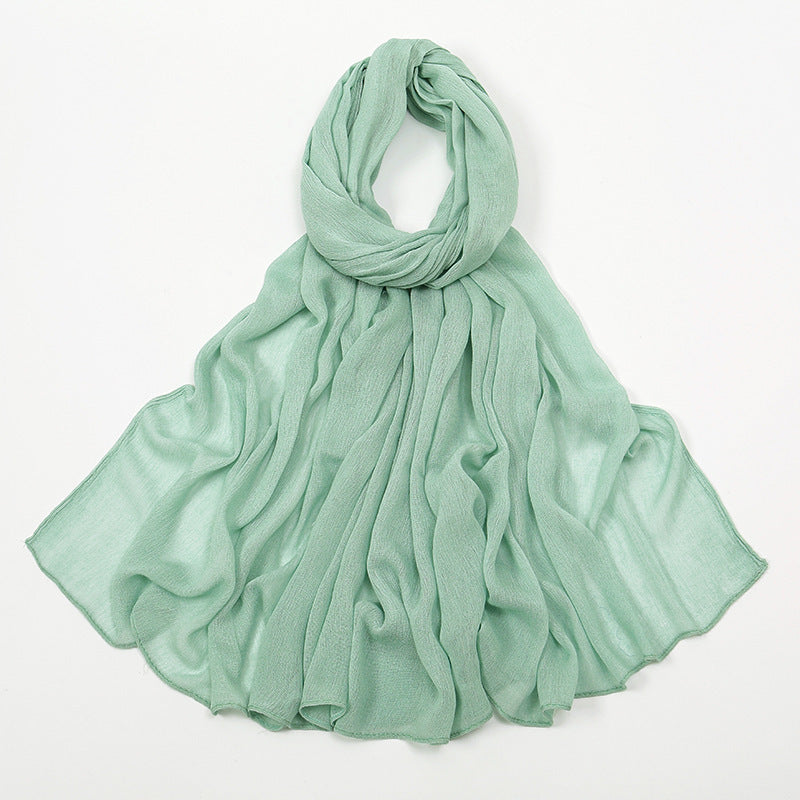 Curling Rayon Wrinkle Scarf Women&