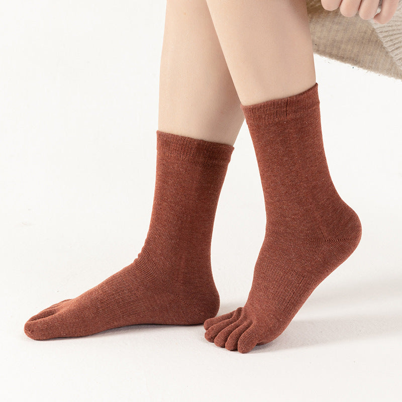 Sweat Absorbing Japanese Solid Five Toe Socks Limorista