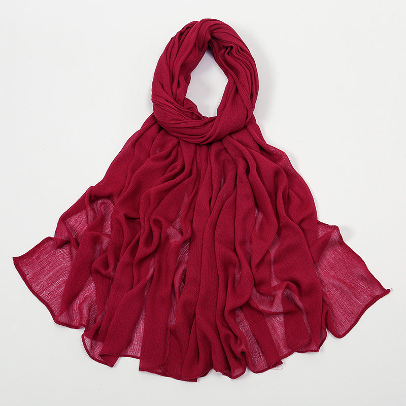 Curling Rayon Wrinkle Scarf Women&