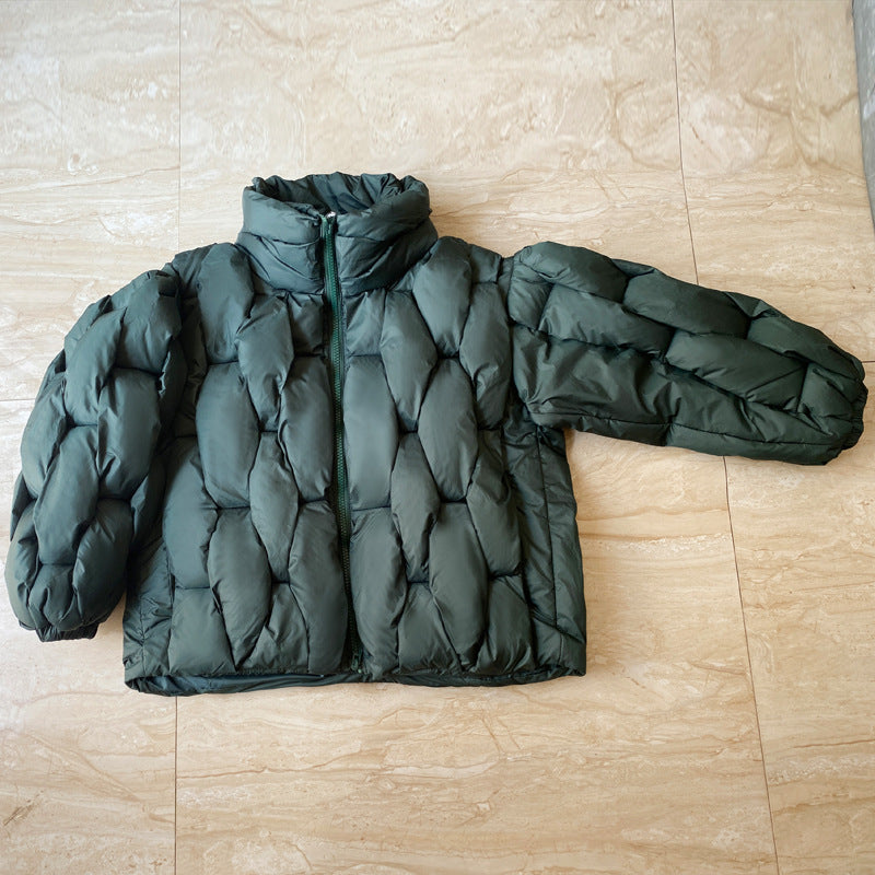 Plus Size Woven Twisted Down Cotton-padded Jacket Limorista