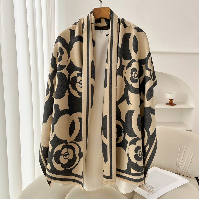 Retro High Sense Artificial Cashmere Scarf Limorista