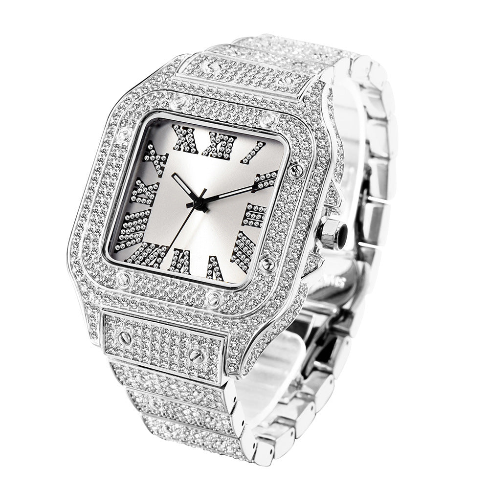 Fashion Hip Hop Diamond Full Diamond Square Men&