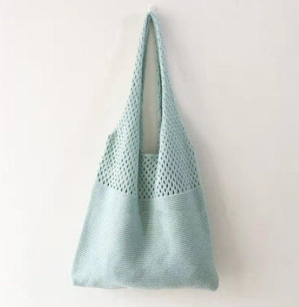 Simple Vintage Cutout Knit Tote Bag Limorista