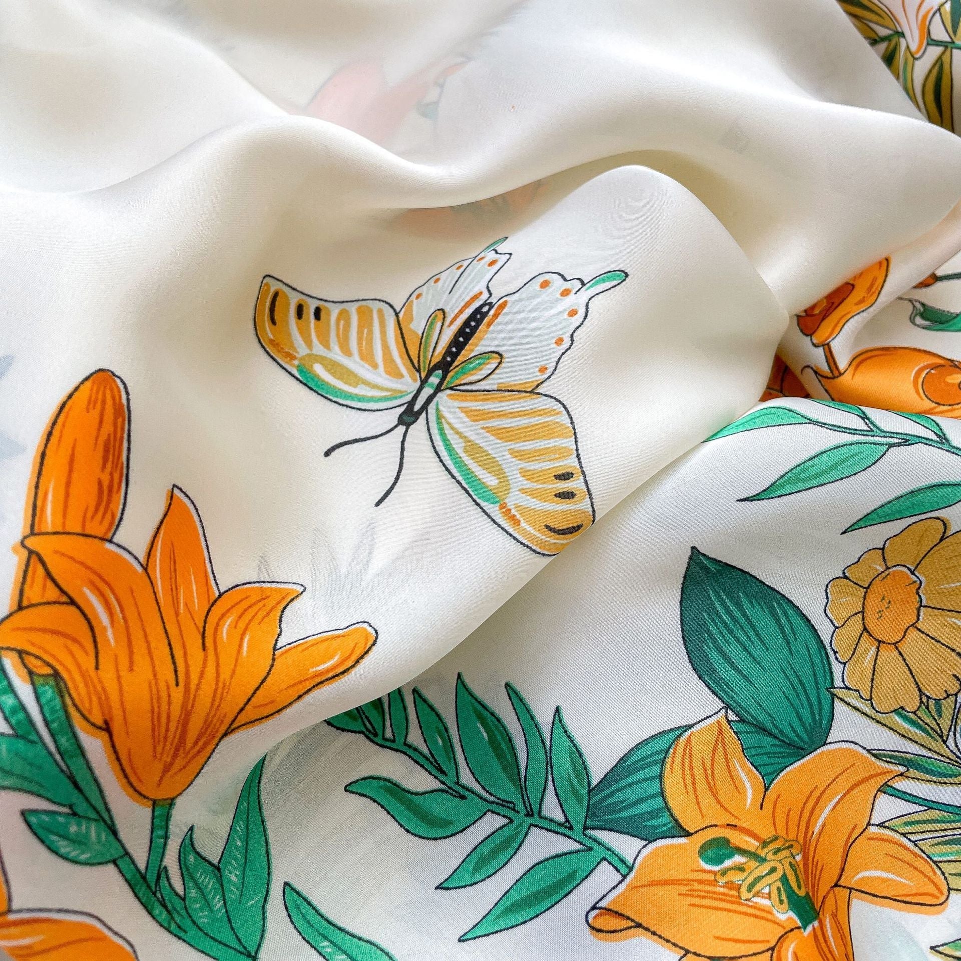 Silk Scarf Artificial Silk Sunscreen Scarf For Women Pullover Shawl Limorista