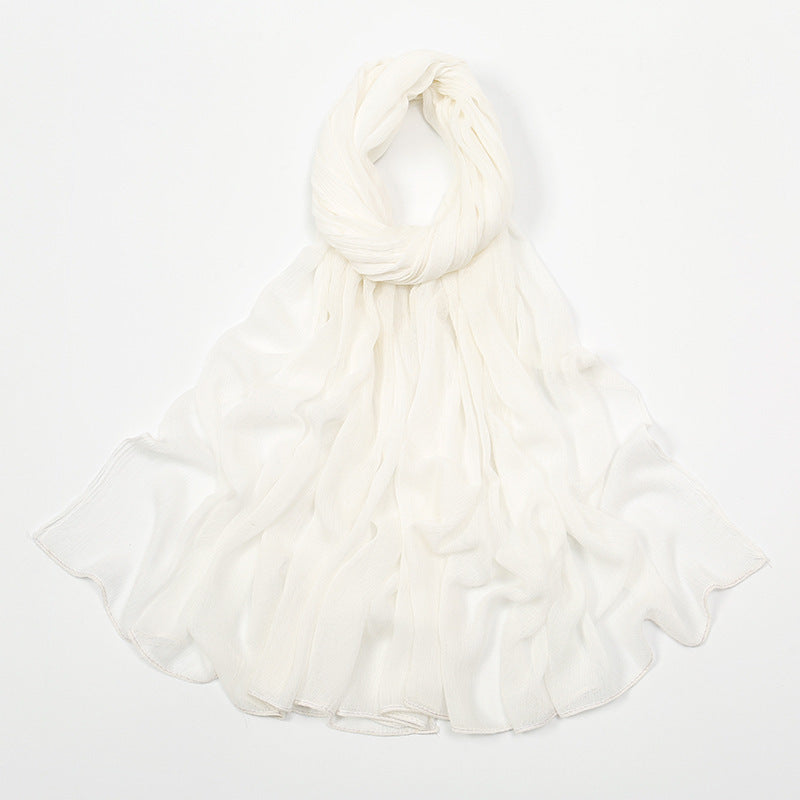 Curling Rayon Wrinkle Scarf Women&
