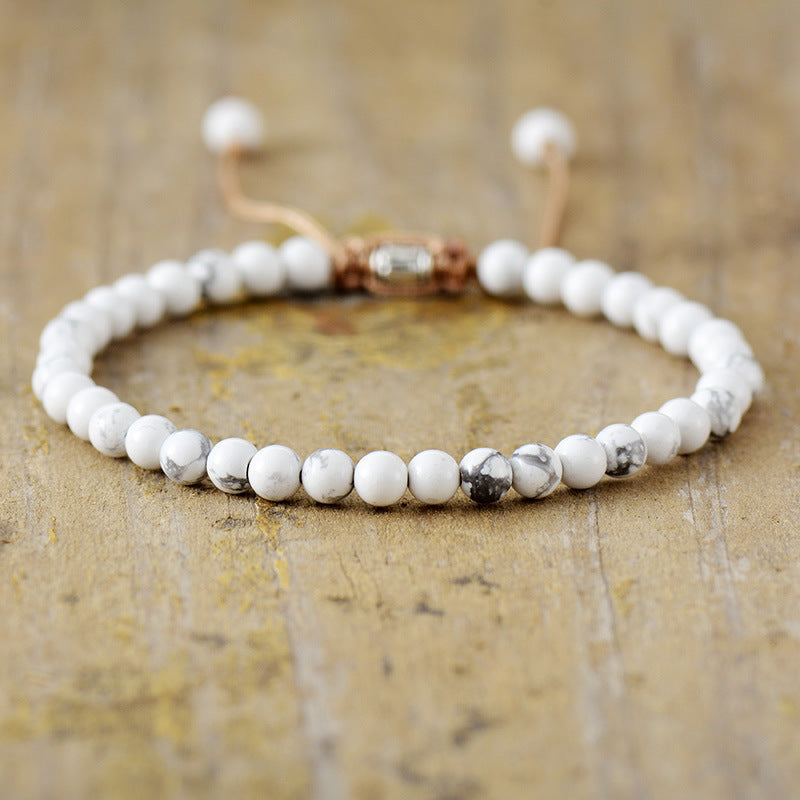 Simple Natural Stone Beaded Bracelet Limorista