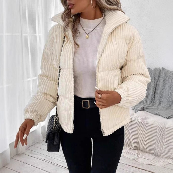 Fashionable Warm Corduroy Jacket Casual Loose Limorista