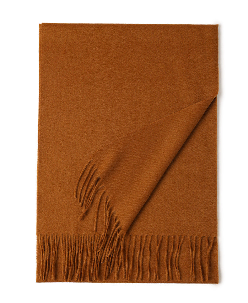 New Solid Color Wool Long Beard Warm Tassel Scarf Thick Limorista