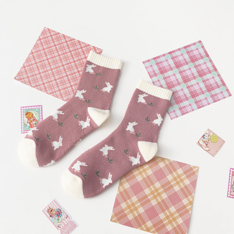 Sweet Lady Towel Bottom Mid-calf Socks Limorista