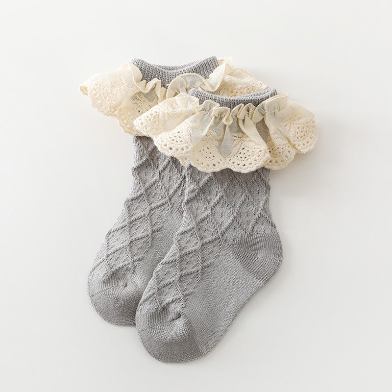 Korean Solid Lace Girls&
