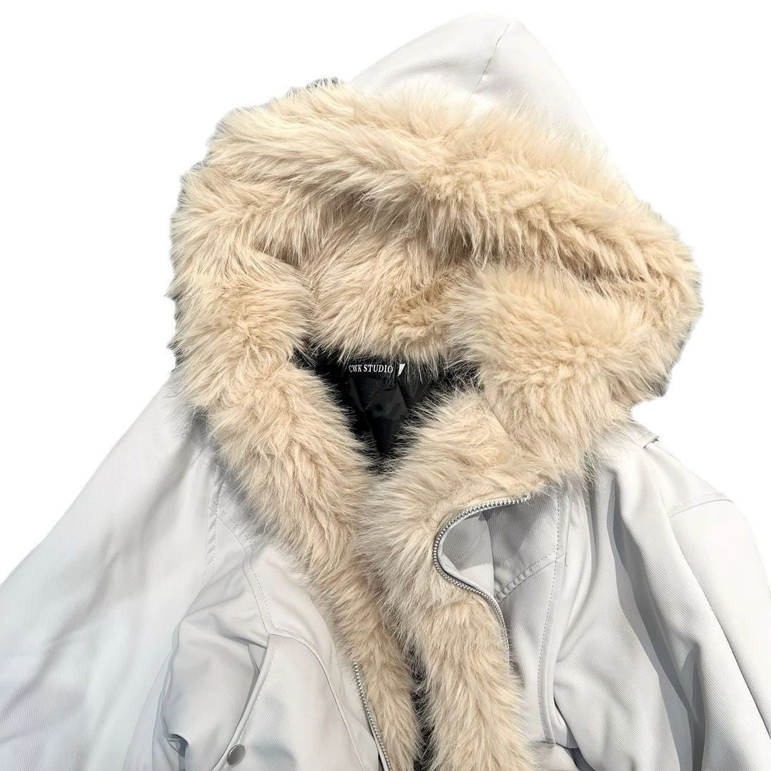 Thickened Keep Warm New Hooded Loose Furry Coat Limorista