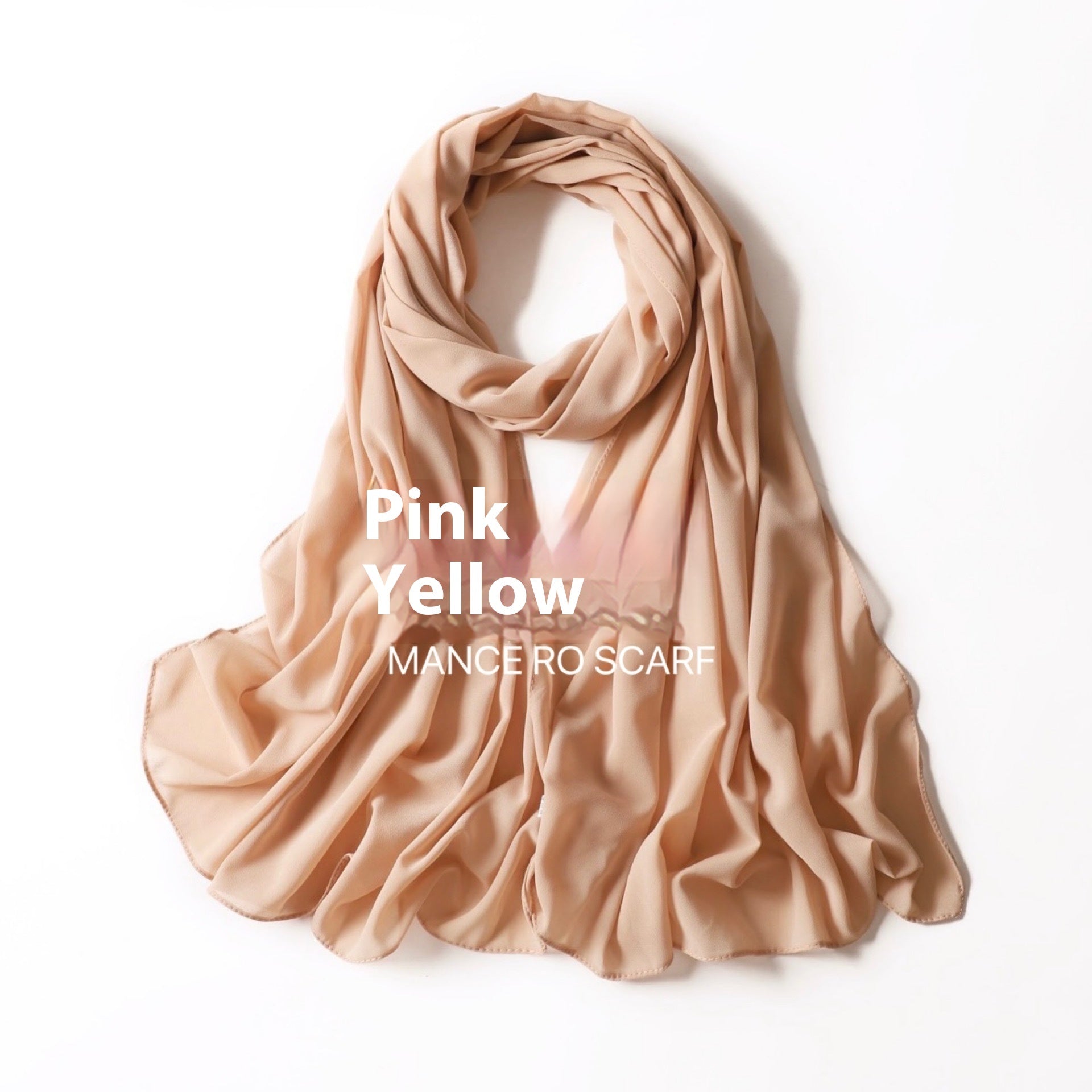 Pure Color Pearl Chiffon Scarf Headcloth Veil Chiffon Scarf Limorista