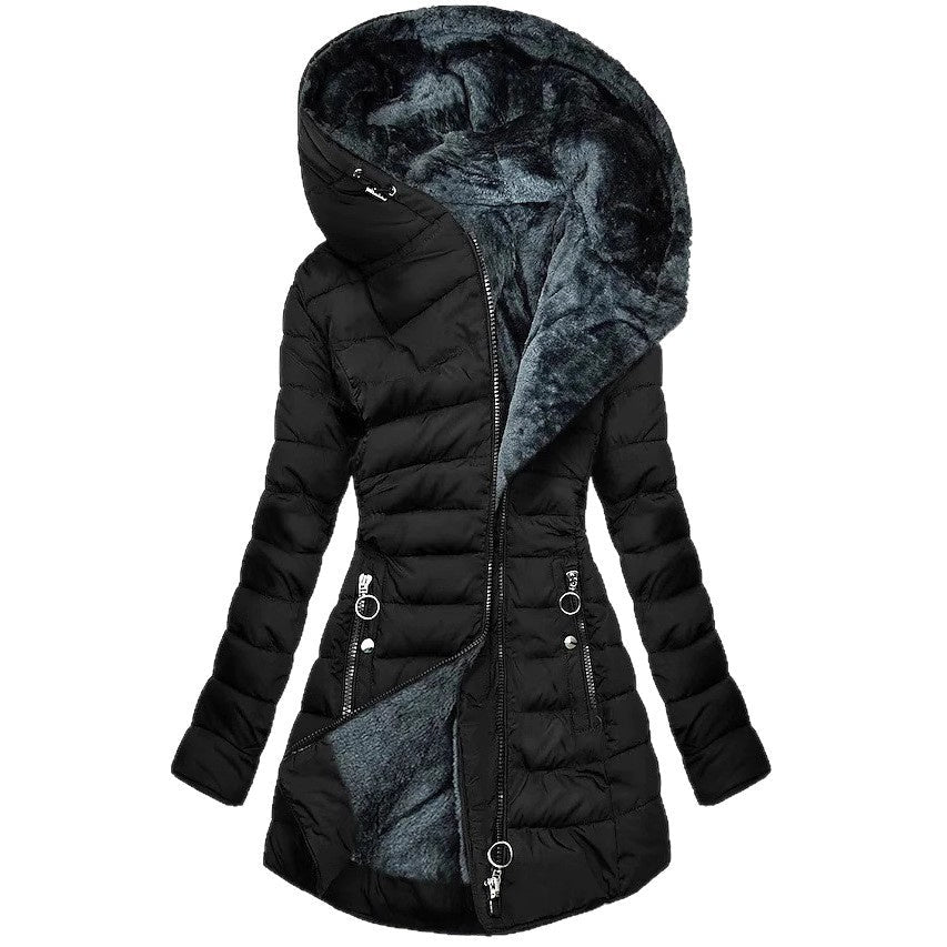 Hooded long-sleeved warm and velvet cotton jacket Limorista