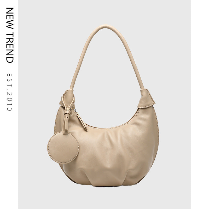 Portable Underarm Bag Leisure Soft Leather Versatile Shoulder Dumpling Bag Limorista
