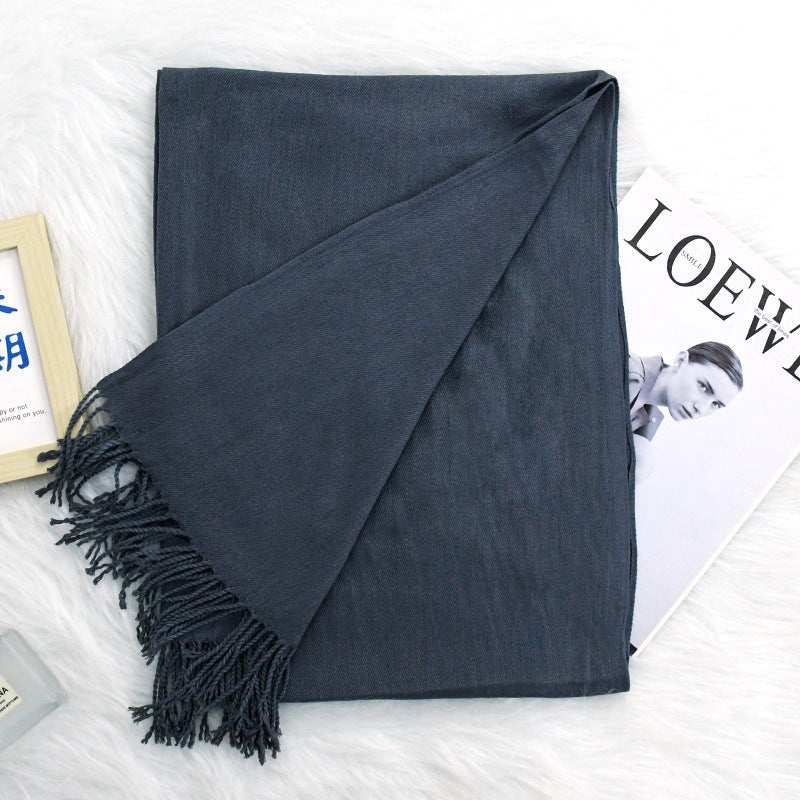 Annual Meeting Warm Cashmere Tassel Scarf Limorista
