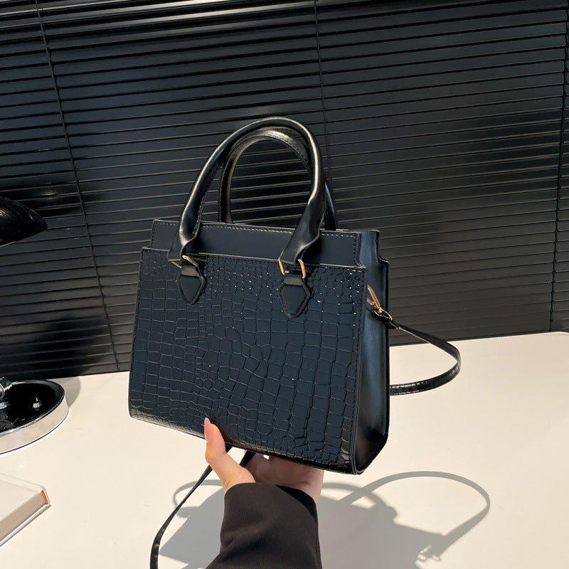 Large-capacity Textured Commuter Tote Pattern Shoulder Messenger Bag Limorista