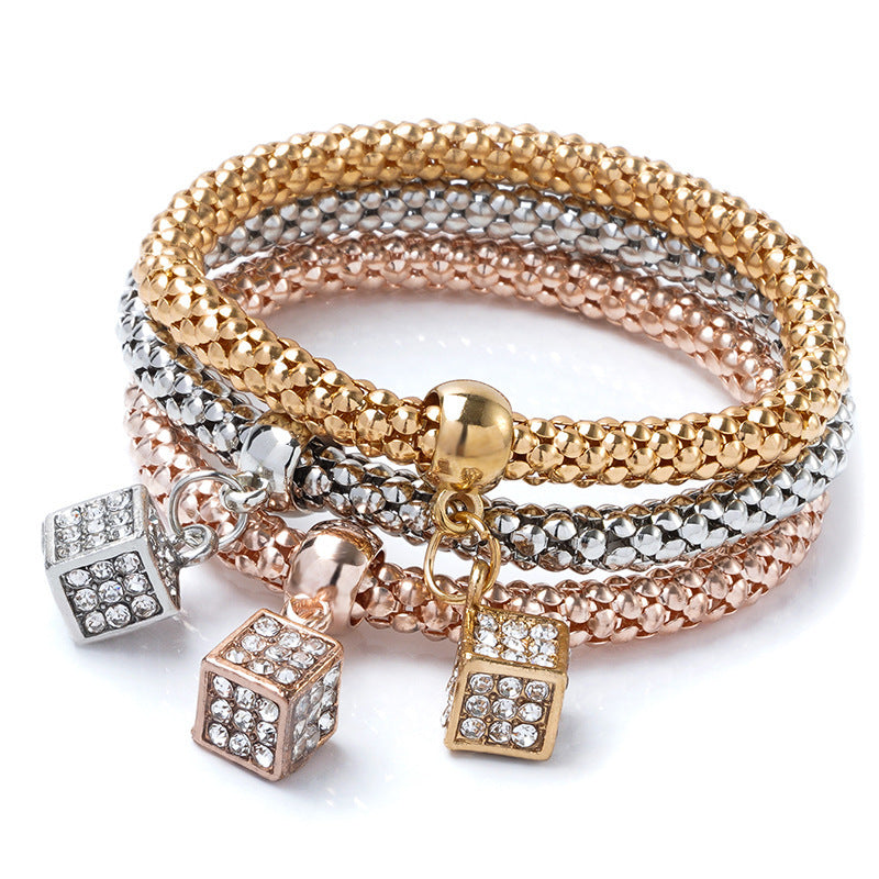 Diamond-embedded Love Pendant Bracelet For Women Limorista